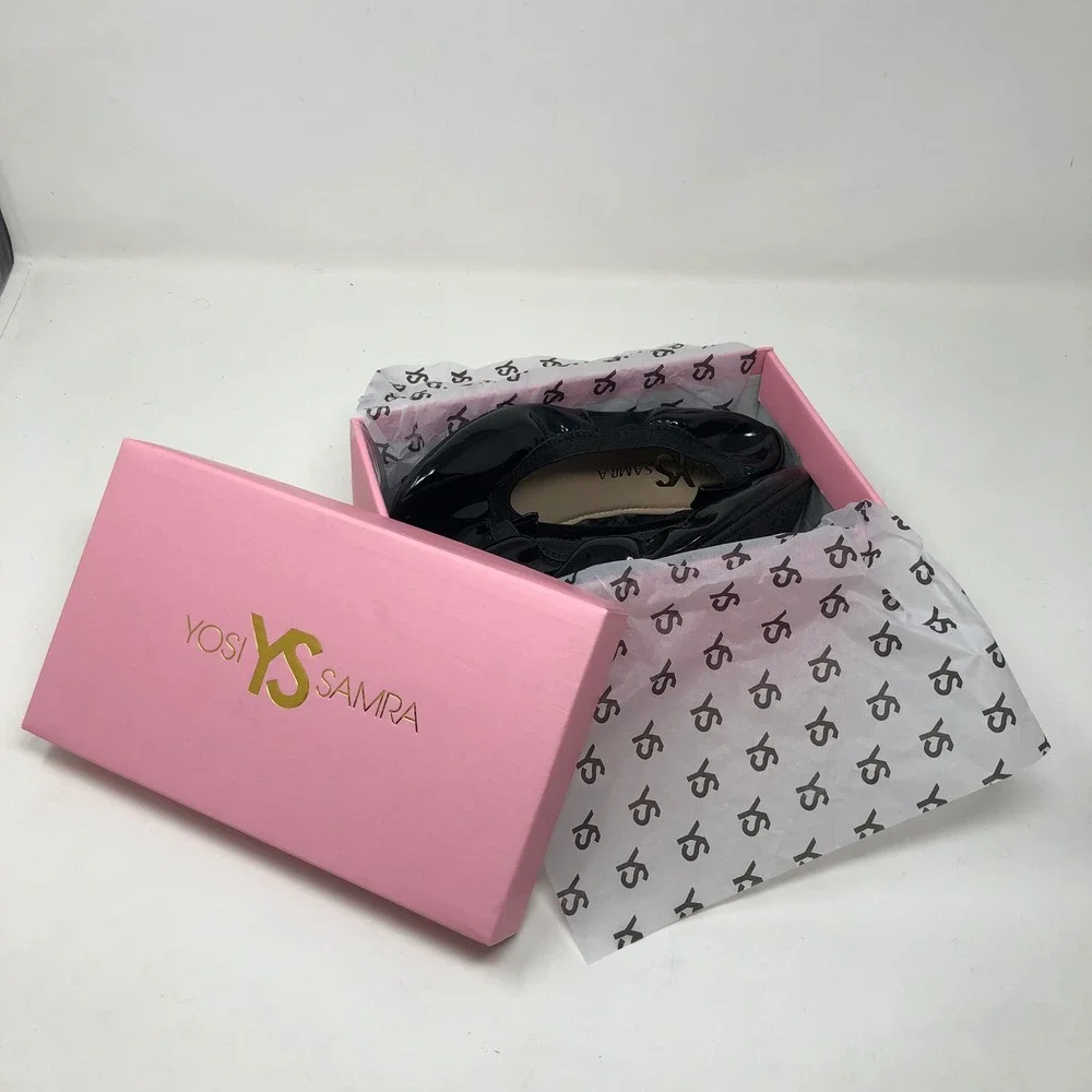 Yosi Samra Miss Samara Ballet Flats Girls Size 3Y Kids Black Patent Leather KSA2